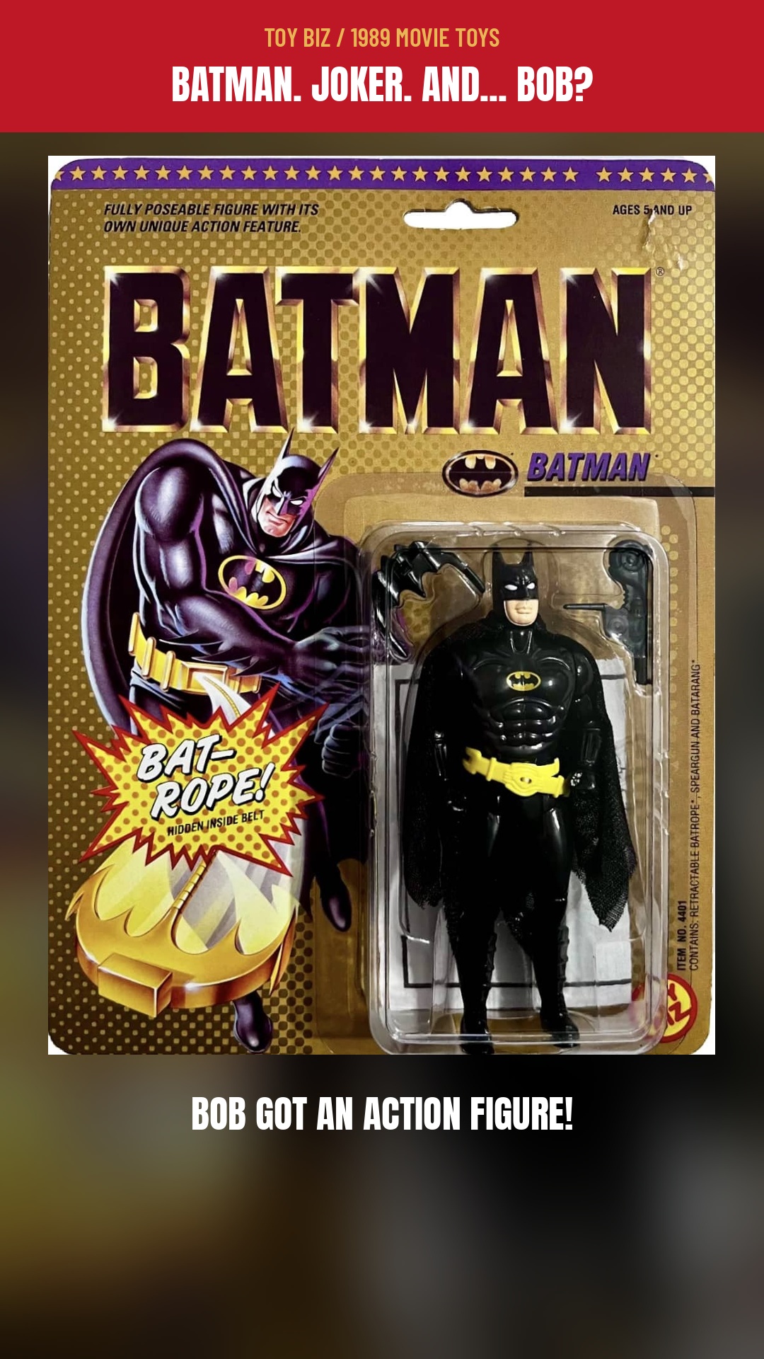Cover of our BATMAN ’89 / TOY BIZ Short