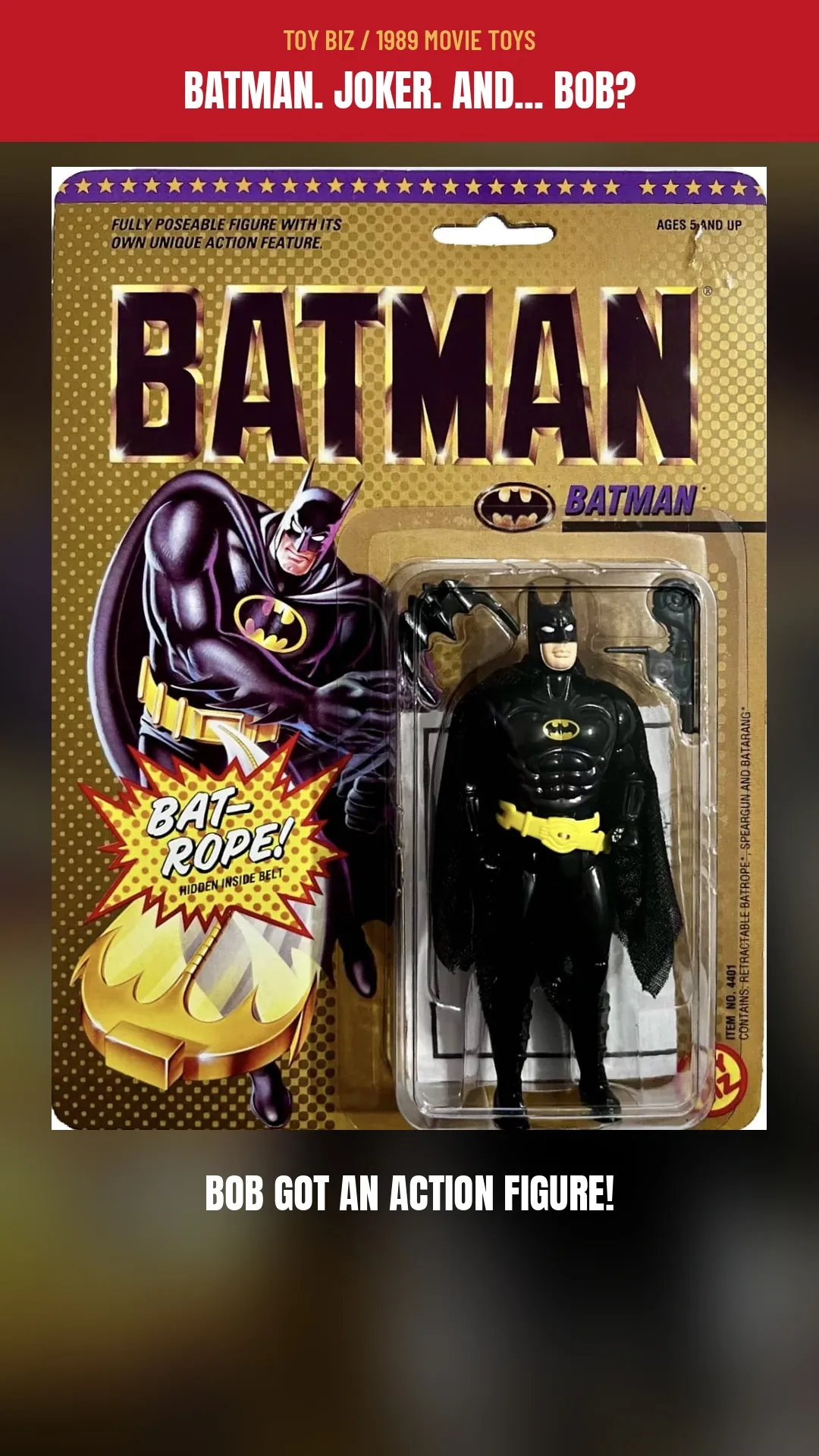 Cover of our BATMAN ’89 / TOY BIZ Short