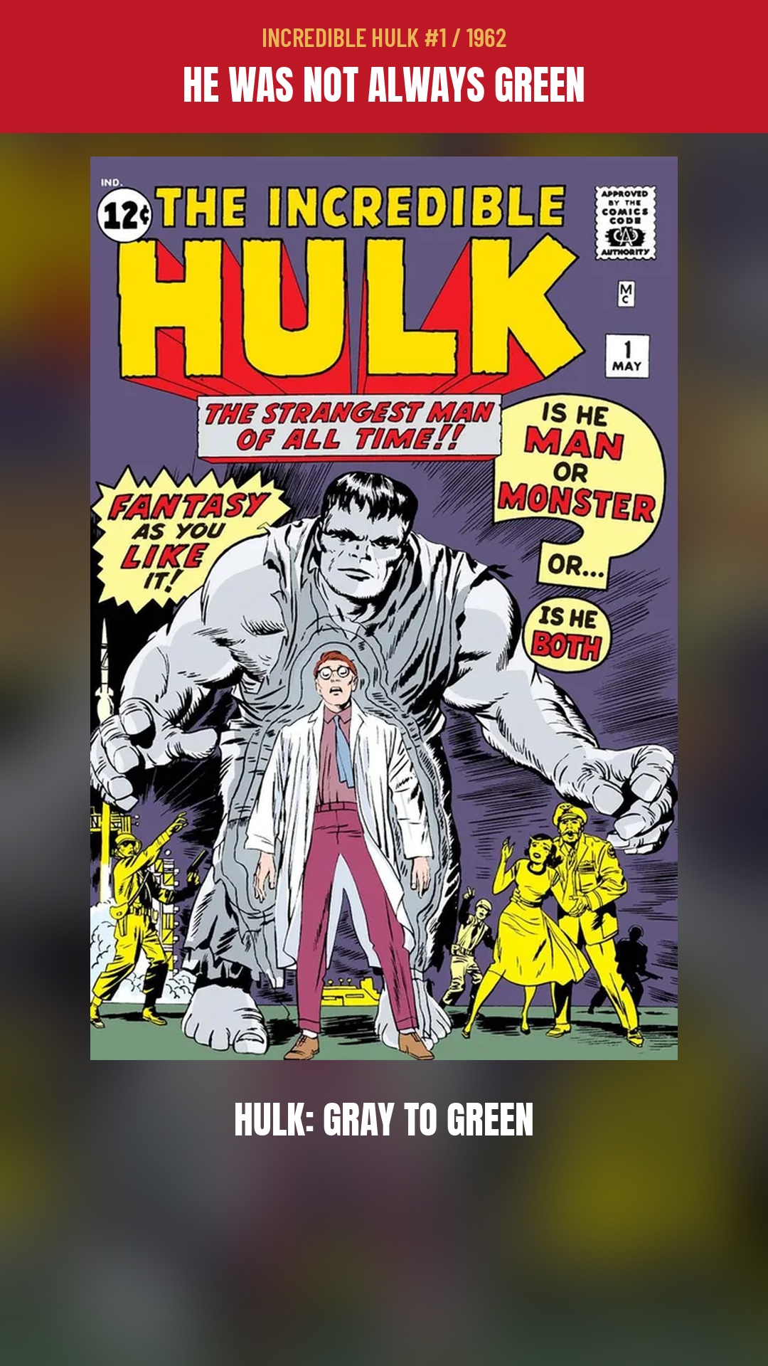 Cover of our HULK / EARLY MARVEL Short